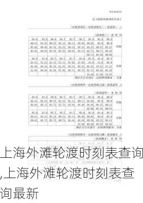 上海外滩轮渡时刻表查询,上海外滩轮渡时刻表查询最新