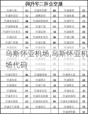 乌斯怀亚机场,乌斯怀亚机场代码