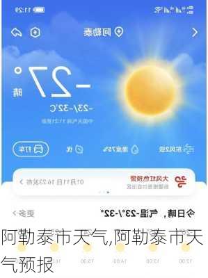 阿勒泰市天气,阿勒泰市天气预报