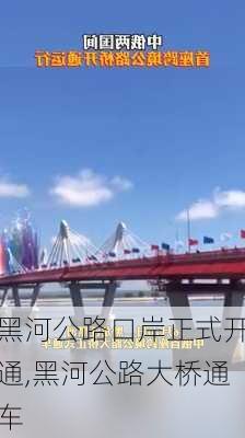 黑河公路口岸正式开通,黑河公路大桥通车