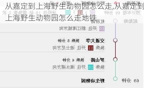 从嘉定到上海野生动物园怎么走,从嘉定到上海野生动物园怎么走地铁