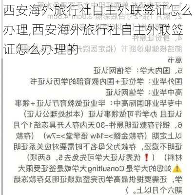 西安海外旅行社自主外联签证怎么办理,西安海外旅行社自主外联签证怎么办理的