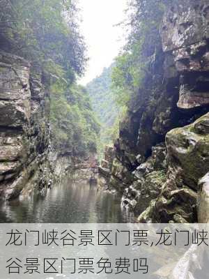 龙门峡谷景区门票,龙门峡谷景区门票免费吗