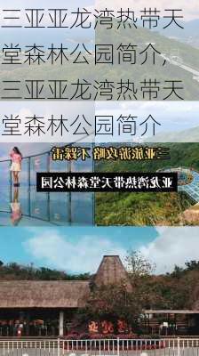 三亚亚龙湾热带天堂森林公园简介,三亚亚龙湾热带天堂森林公园简介