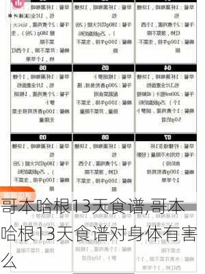 哥本哈根13天食谱,哥本哈根13天食谱对身体有害么