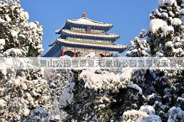 景山公园雪景夏天,景山公园雪景夏天景色