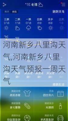 河南新乡八里沟天气,河南新乡八里沟天气预报一周天气