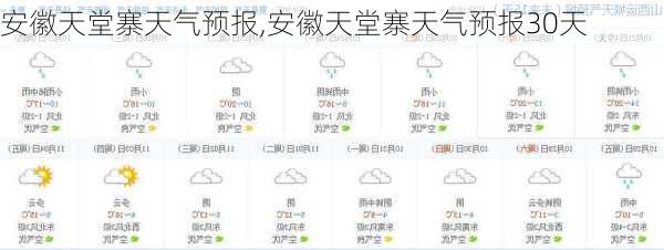 安徽天堂寨天气预报,安徽天堂寨天气预报30天