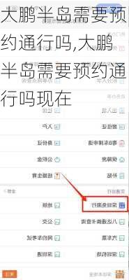 大鹏半岛需要预约通行吗,大鹏半岛需要预约通行吗现在