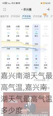 嘉兴南湖天气最高气温,嘉兴南湖天气最高气温多少度