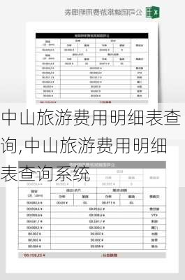 中山旅游费用明细表查询,中山旅游费用明细表查询系统