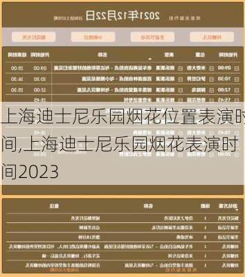 上海迪士尼乐园烟花位置表演时间,上海迪士尼乐园烟花表演时间2023