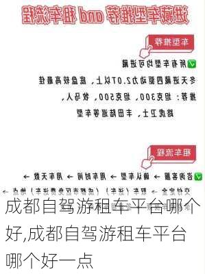 成都自驾游租车平台哪个好,成都自驾游租车平台哪个好一点