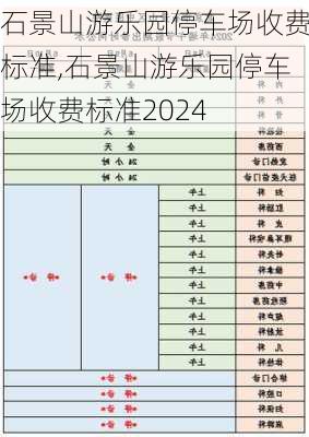 石景山游乐园停车场收费标准,石景山游乐园停车场收费标准2024