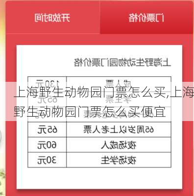 上海野生动物园门票怎么买,上海野生动物园门票怎么买便宜