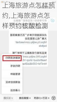 上海旅游点怎样预约,上海旅游点怎样预约核酸检测