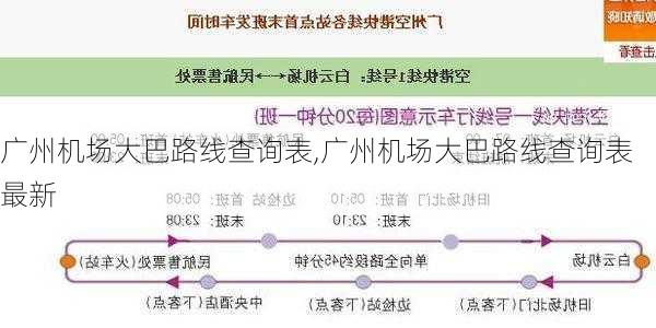 广州机场大巴路线查询表,广州机场大巴路线查询表最新