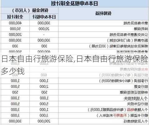 日本自由行旅游保险,日本自由行旅游保险多少钱