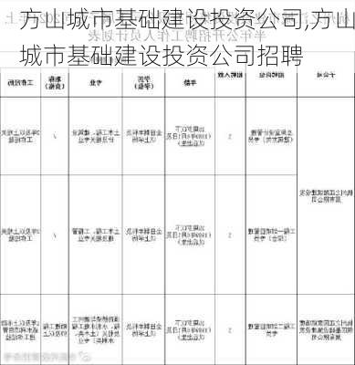 方山城市基础建设投资公司,方山城市基础建设投资公司招聘