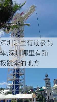 深圳哪里有蹦极跳伞,深圳哪里有蹦极跳伞的地方