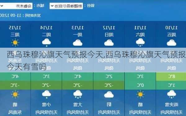 西乌珠穆沁旗天气预报今天,西乌珠穆沁旗天气预报今天有雪吗