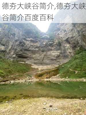 德夯大峡谷简介,德夯大峡谷简介百度百科