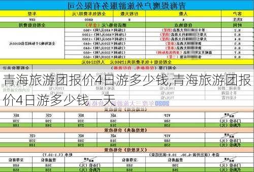 青海旅游团报价4日游多少钱,青海旅游团报价4日游多少钱一天