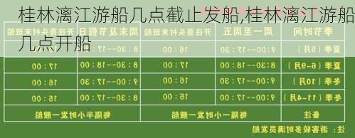 桂林漓江游船几点截止发船,桂林漓江游船几点开船