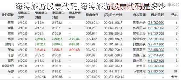 海涛旅游股票代码,海涛旅游股票代码是多少