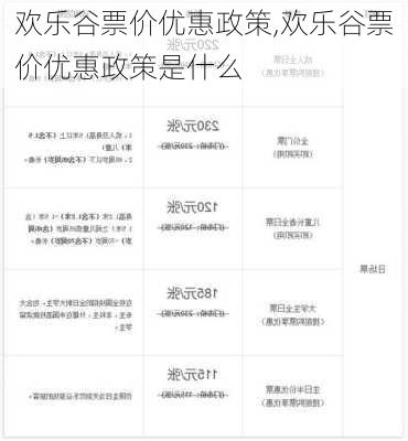 欢乐谷票价优惠政策,欢乐谷票价优惠政策是什么