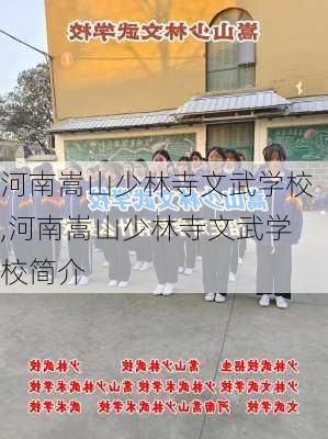 河南嵩山少林寺文武学校,河南嵩山少林寺文武学校简介