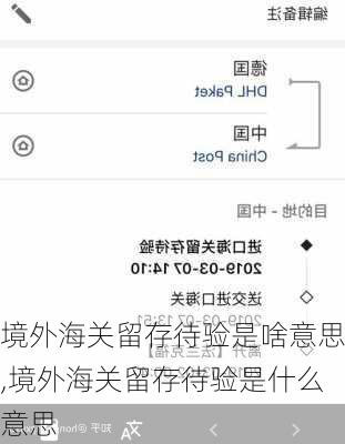 境外海关留存待验是啥意思,境外海关留存待验是什么意思