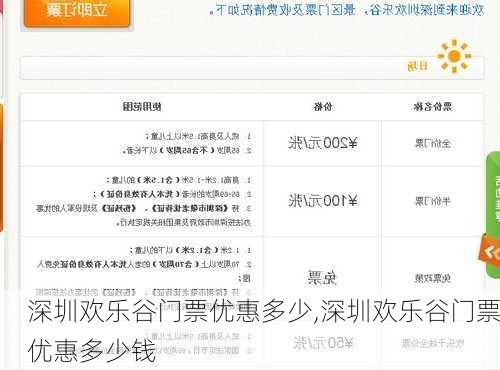 深圳欢乐谷门票优惠多少,深圳欢乐谷门票优惠多少钱