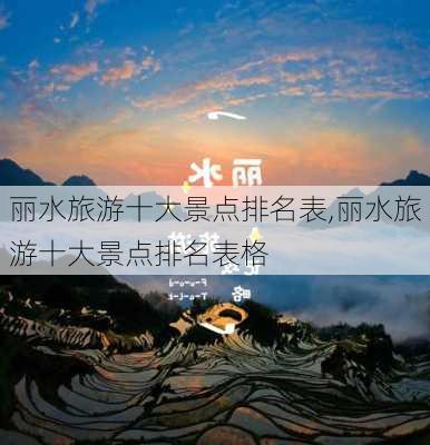 丽水旅游十大景点排名表,丽水旅游十大景点排名表格