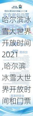 哈尔滨冰雪大世界开放时间2021,哈尔滨冰雪大世界开放时间和门票