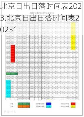 北京日出日落时间表2023,北京日出日落时间表2023年