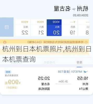 杭州到日本机票照片,杭州到日本机票查询