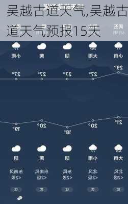 吴越古道天气,吴越古道天气预报15天