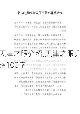 天津之眼介绍,天津之眼介绍100字