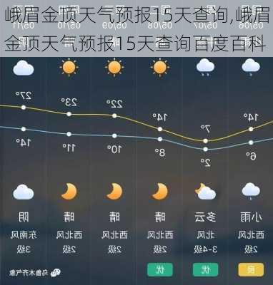 峨眉金顶天气预报15天查询,峨眉金顶天气预报15天查询百度百科