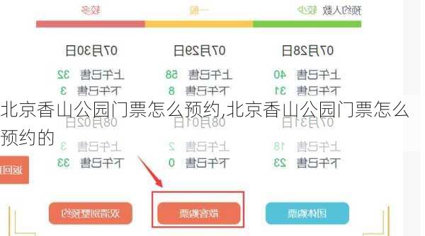 北京香山公园门票怎么预约,北京香山公园门票怎么预约的