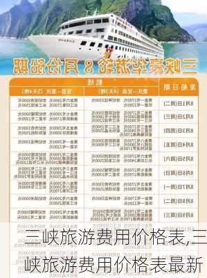 三峡旅游费用价格表,三峡旅游费用价格表最新