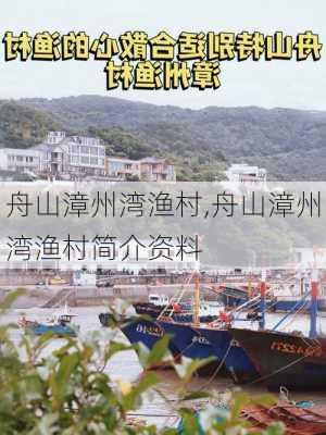 舟山漳州湾渔村,舟山漳州湾渔村简介资料