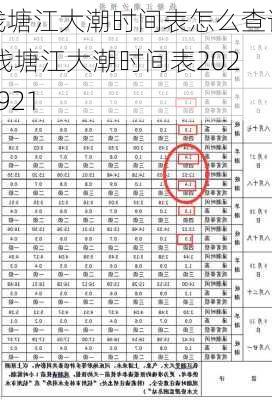 钱塘江大潮时间表怎么查询,钱塘江大潮时间表2021921