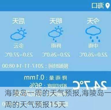 海陵岛一周的天气预报,海陵岛一周的天气预报15天