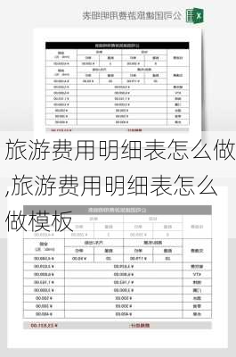 旅游费用明细表怎么做,旅游费用明细表怎么做模板