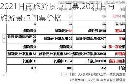 2021甘南旅游景点门票,2021甘南旅游景点门票价格