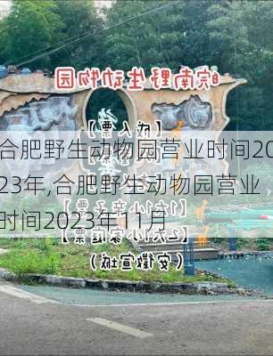 合肥野生动物园营业时间2023年,合肥野生动物园营业时间2023年11月