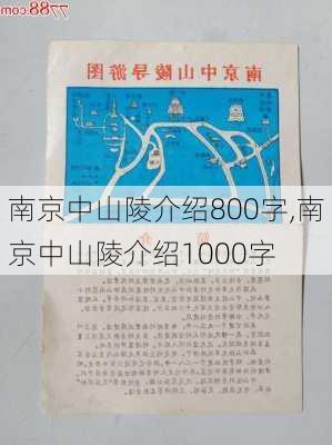 南京中山陵介绍800字,南京中山陵介绍1000字