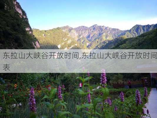 东拉山大峡谷开放时间,东拉山大峡谷开放时间表